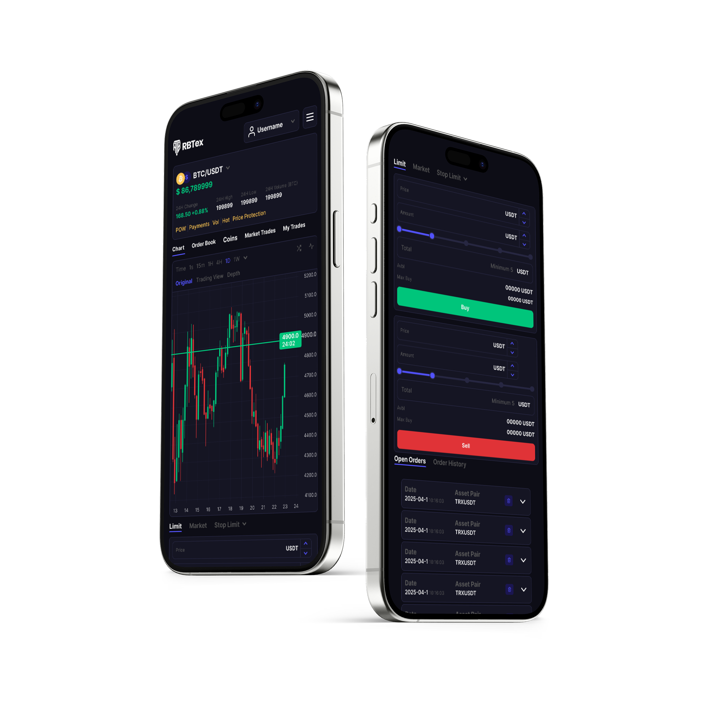 Crypto App Mockup